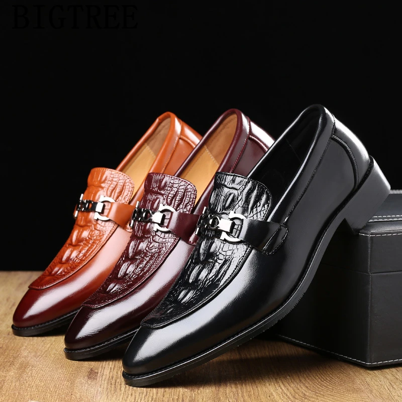 

Loafers Black Crocodile Shoes Evening Dress Gents Shoes Oxford Formal Leather Shoes For Men Chaussures Hommes En Cuir Luxe 2022