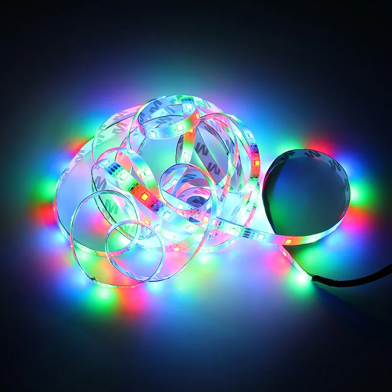 RGB usb led strip 5v rgb waem white white 0.5m 1m 2m 3m 5m Flexible led light ribbon diode tape backlight television TV lights - Emitting Color: RGB