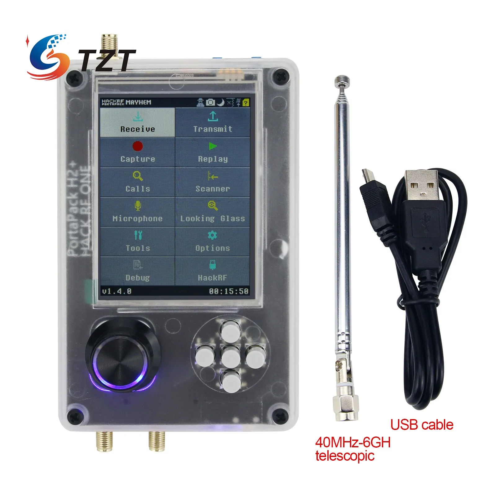 Обновленный полнофункциональный радиоприемник 3 2 &quotTFT PortaPack H2 с HackRF One +