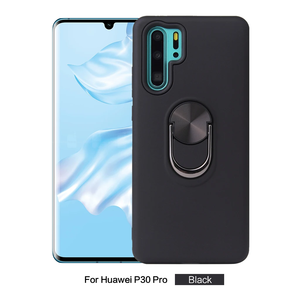 Противоударный мягкий силиконовый чехол с магнитным кольцом держателем