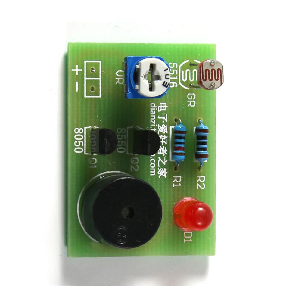 

1PC Photosensitive Sound Light Alarm DIY Kit Electronic Production Invention Assembly Sound and Light Sensor Module Device Suite