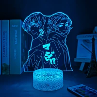 anime tokyo revengers mikey and draken lamp manga 3d light led lamp for child bedroom decor night light birthday gift room table