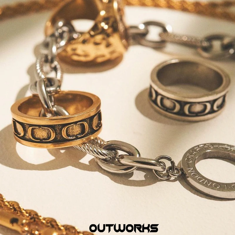 

Fashion rings 2021 trend Hip Hop Punk Titanium Steel Creative temperament Gold Silver Ring Pop Rock Ring For Men Women Jewelry