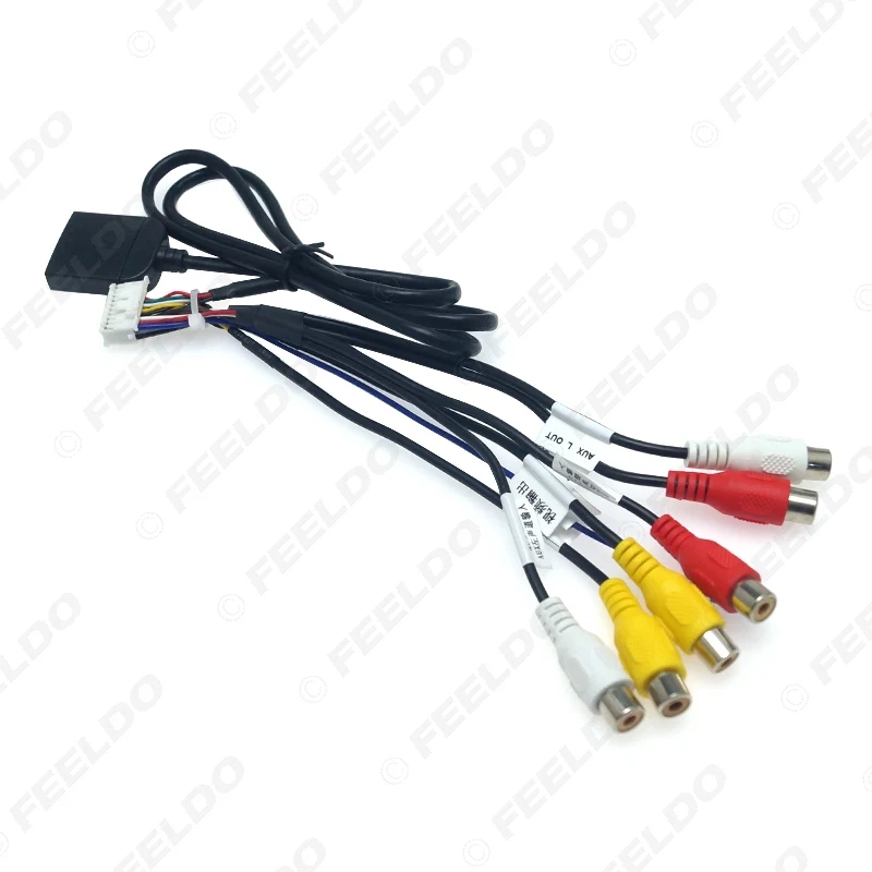 FEELDO 20-контактный расширенный интерфейс RCA AUX-IN/выход кабель со слотом для SIM-карты