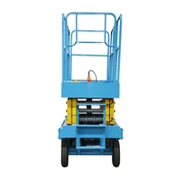 qiyun brand ce iso 6m load 500kg hydraulic windows cleaning and billboard using indoor and outdoor towable mobile scissor lift