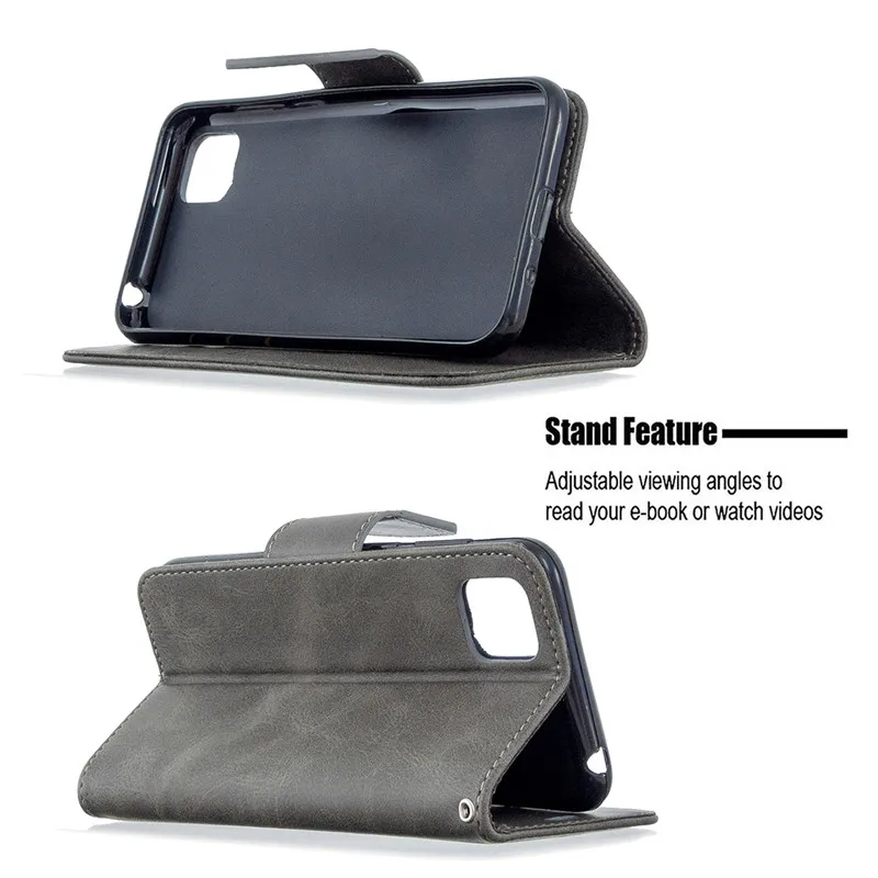

Y5p Walltet Case on Huawei Y5p 5.45" Etui Solid Denim Soft Silicone Flip Card Slot Leather Case Huawei Y5P Y 5P Y5 P 2020 Covers