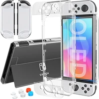 heystop case compatible with nintendo switch oled model dockable pc switch oled cover case with glass screen protector