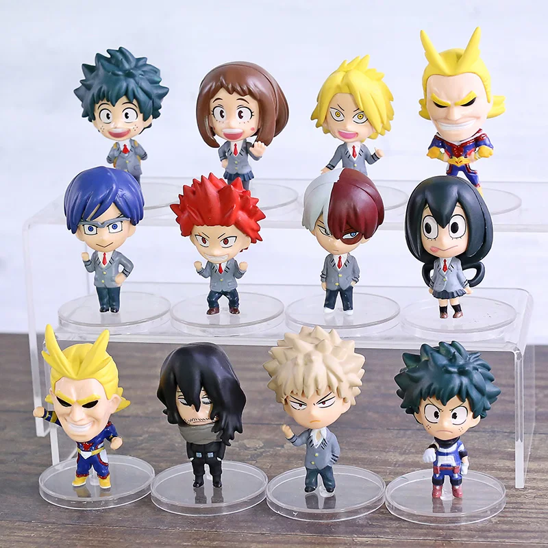 My Hero Academy Midoriya Izuku Bakugou Katsuki Todoroki Shoto All Might Ochaco Uraraka Asui Tsuyu Figures Toys Set
