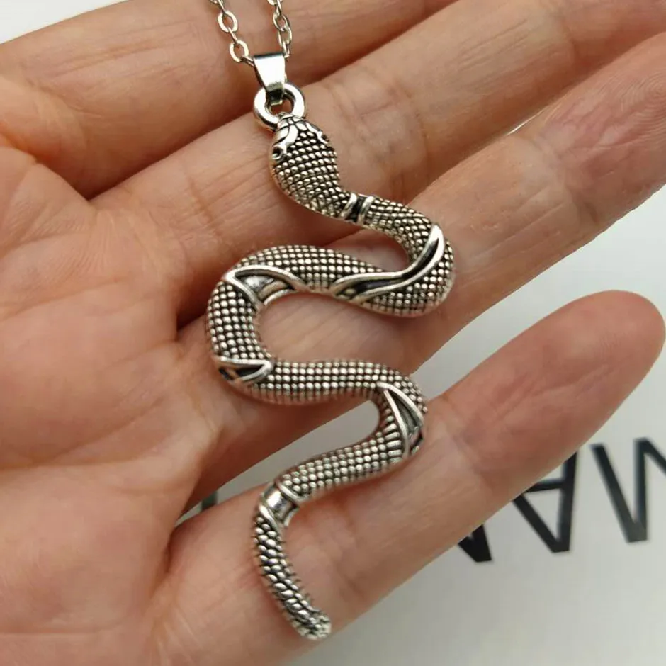 Ожерелье в виде змеи стиле панк для женщин висячее ожерелье с животным стильная