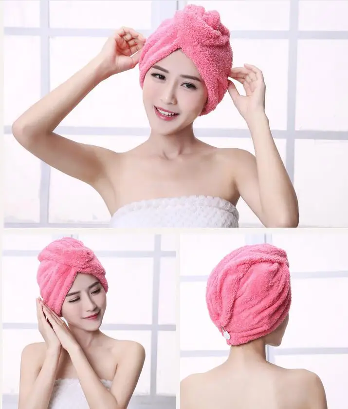 Волшебное полотенце для сушки волос шапка ванны душа быстрое впитывание без