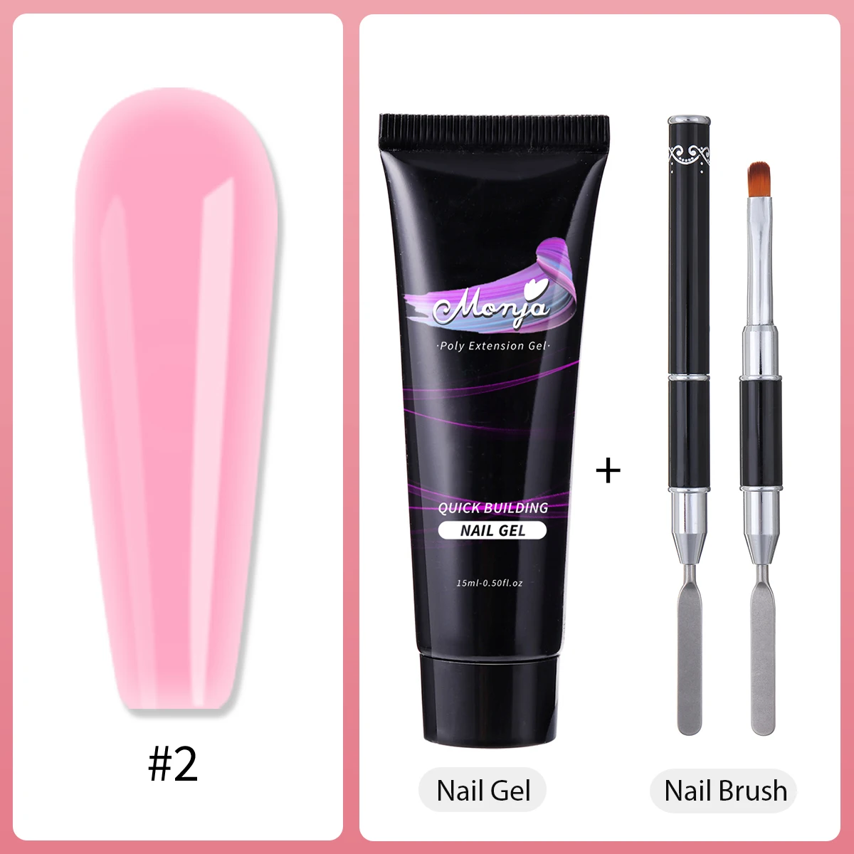 Monja 2 шт./компл. 10 видов стилей кисть для рисования ногтей с двумя концами