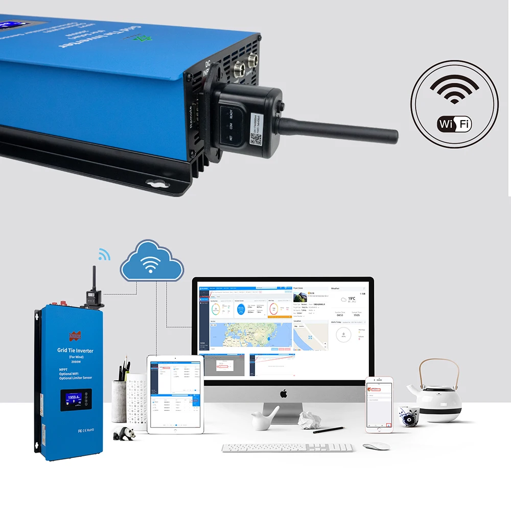 2000 Вт 3 фазный ветровой инвертор переменного тока с внутренним датчиком