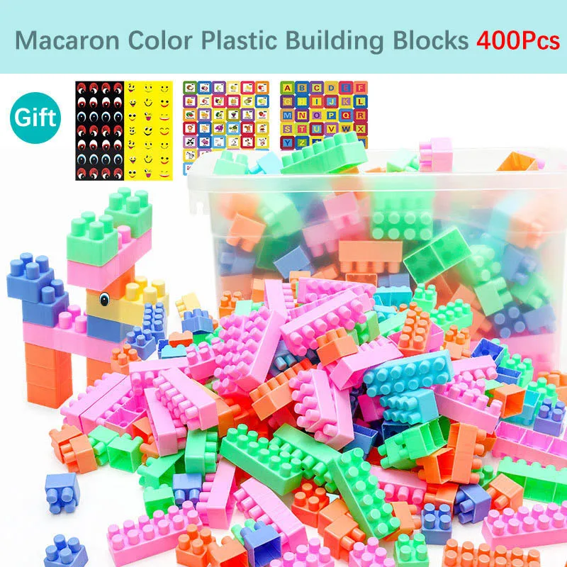 

300Pcs Children DIY Building and Construction Big Block Toys/ Kids Baby Creative Macaroon Color Blocks Educational Toy for Gift