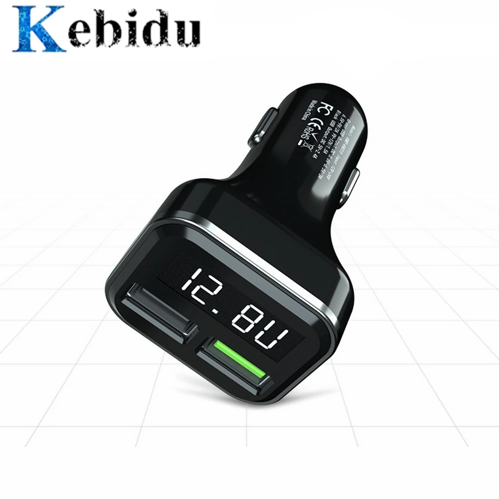 Автомобильное зарядное устройство kebidu с двумя usb-портами для быстрой зарядки