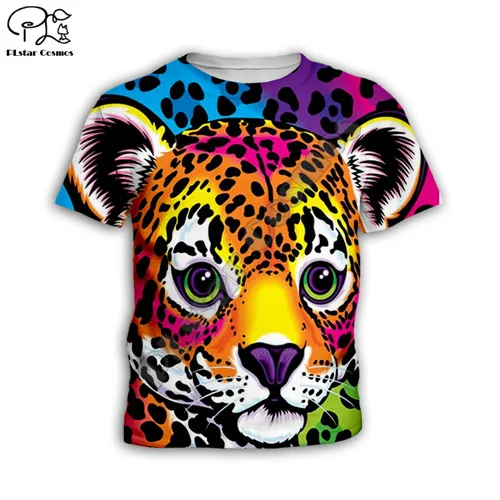 Kids t shirts Детские комплекты худи в виде тигра с 3D принтом Лизы франка, Детский свитер с длинными рукавами пальто на молнии пуловер Футболка для маленьких мальчиков и девочек штаны - Цвет: Kids t shirts