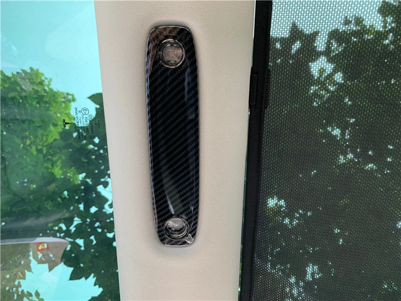 Для Tesla модель 3 лампа для чтения из углеродного волокна патч украшение интерьера Модификация аксессуары декоративный свет внутренний потолок