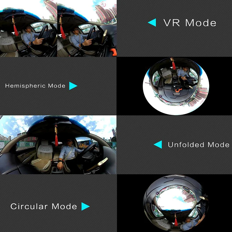 

VR 360 dual-lens panoramic camera recording and taking pictures USB 2.0 horizontal 360 vertical 220 8 million pixel camera