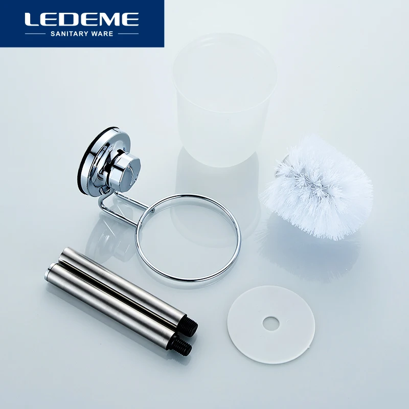 Настенный держатель для туалетной щетки LEDEME на присоске уборки ванной комнаты с