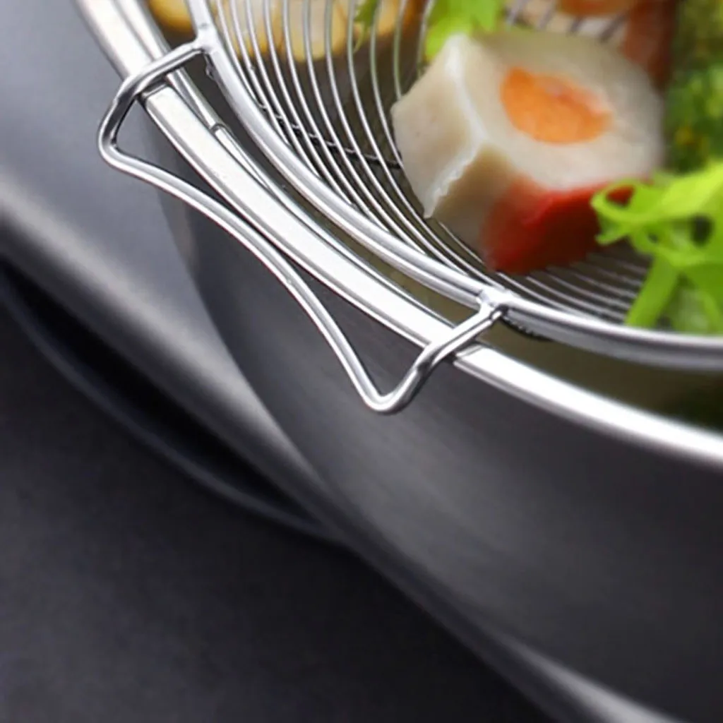 Кухонная круглая сеть из нержавеющей сетки с крючком половник дуршлаг сетчатый