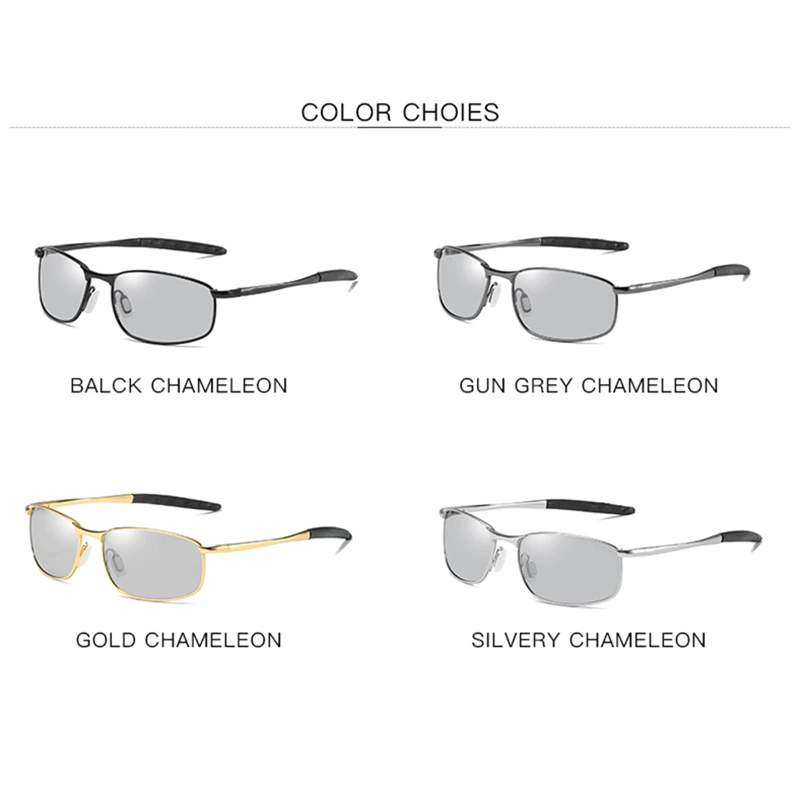 AORON Photochromic Sunglasses Men Polarized Discoloration Goggles Driving Glasses Eyewear Accessories Designer | Аксессуары для
