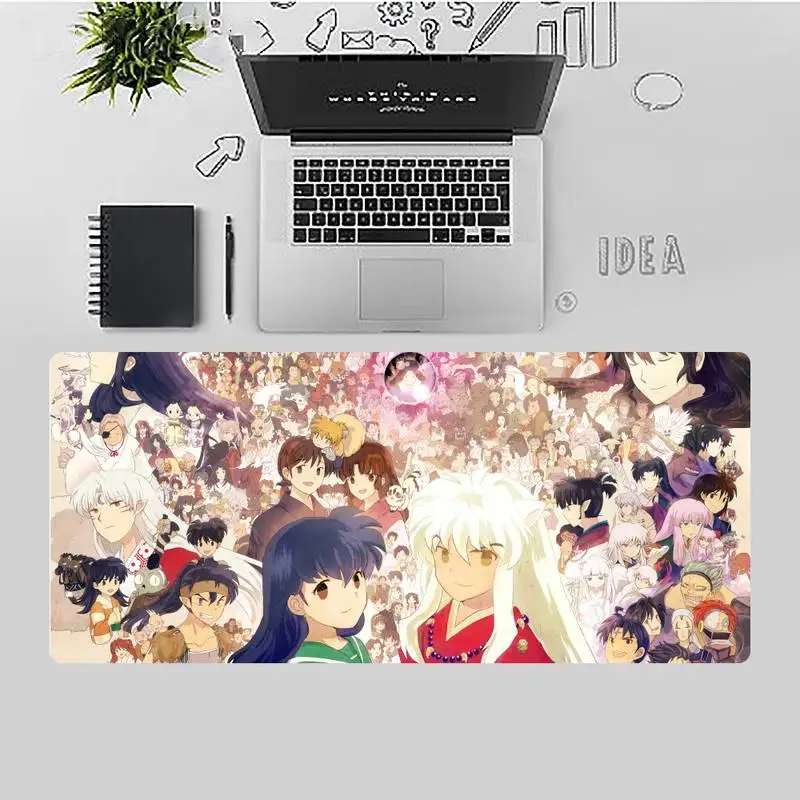 

Inuyasha Anime Rubber Mouse Durable Desktop Mousepad X XL XXL Non-slip Cushion Thickness 2mm LockEdge equal LE