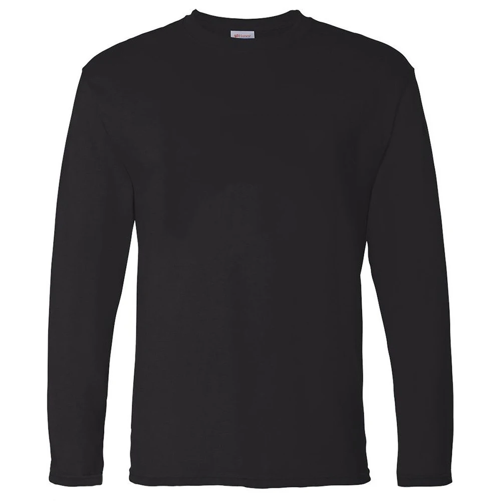 Футболка мужская однотонная с длинным рукавом хлопок повседневная брендовая