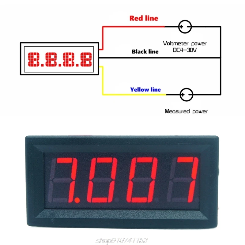 

DC 0-99.99V (100V) 4-digits 0.56inch Digital Voltmeter 3Wire Voltage Panel Meter N25 20 Dropshipping