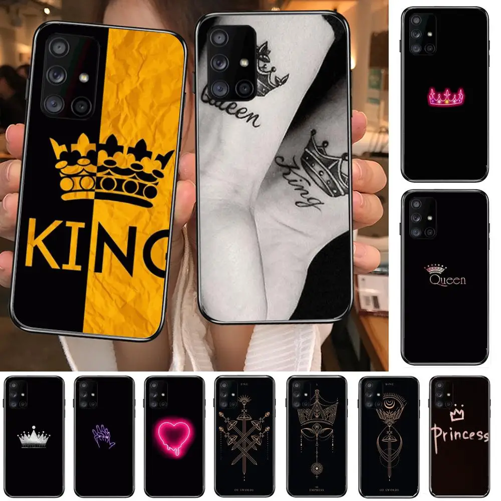 

Pop art crown love style Phone Case Hull For Samsung Galaxy A 90 50 51 20 71 70 40 30 10 80 E 5G S Black Shell Art Cell Cover