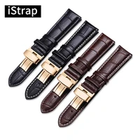 istrap 18mm to 24mm genuine leather watch band straps for iwc hamilton omega casio breitling tudor watchband flight pilot hour