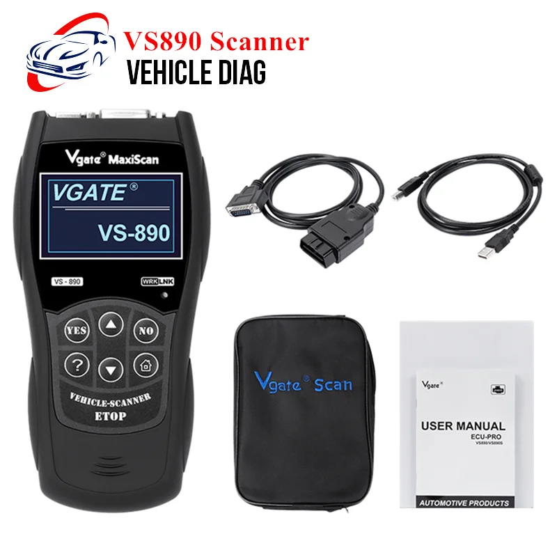 

OBD2 EOBD сканер VGATE Maxiscan VS890 универсальный автомобильный диагностический инструмент VS 890 сканер считыватель кодов поток данных многоязычный