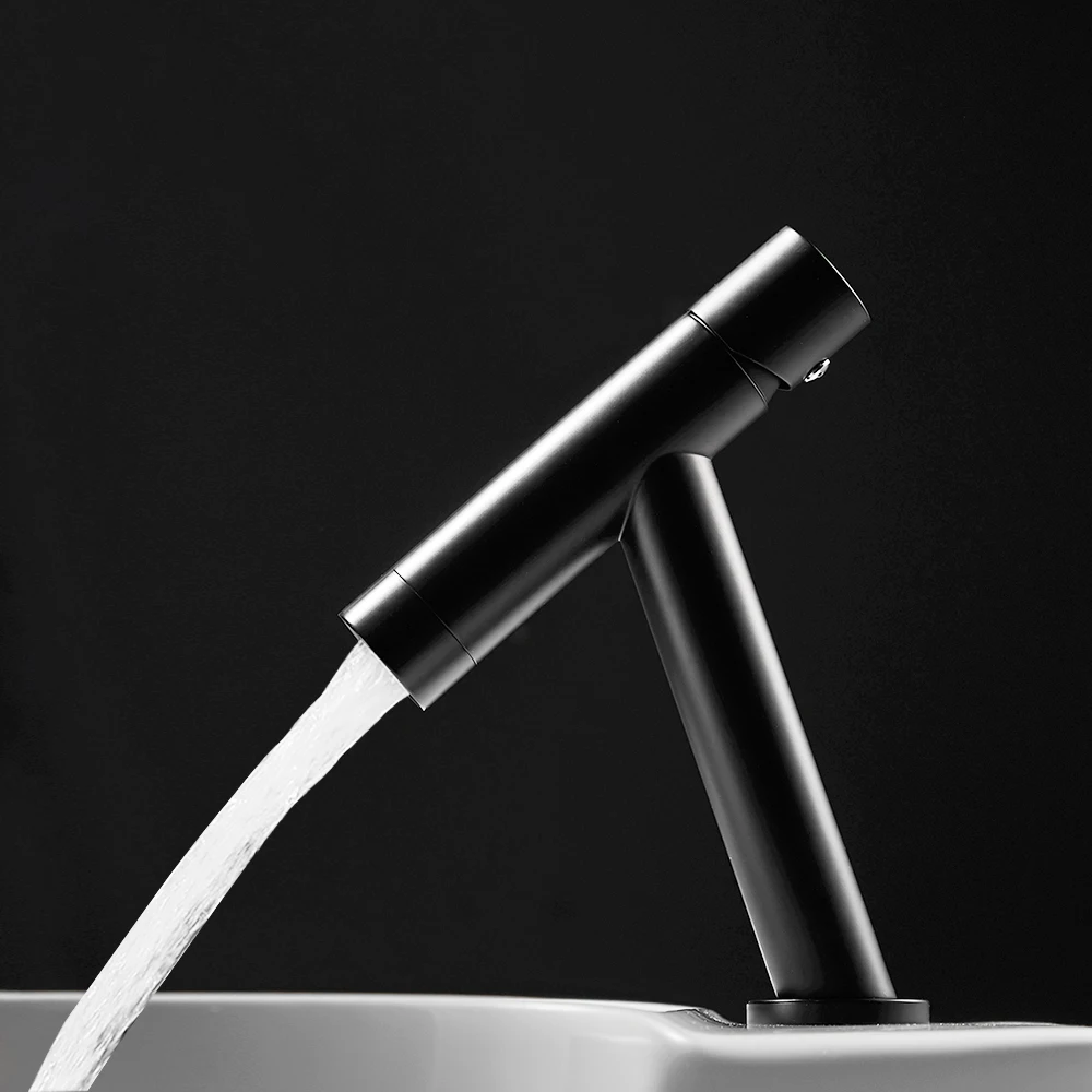 Кран для раковины Ретро Черный кран ванная комната с одной ручкой отверстие