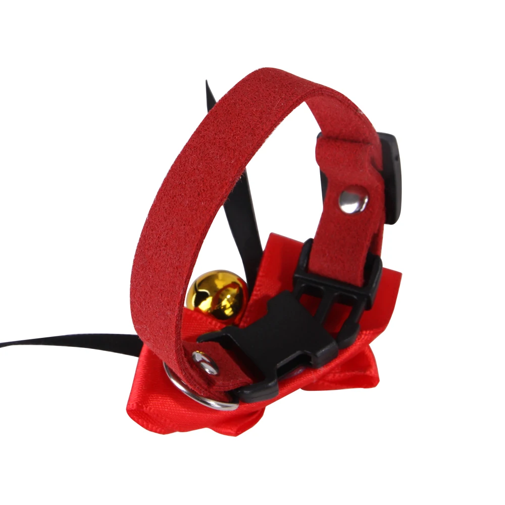 

New chickens collar customize parrot bow tie duck bell collar