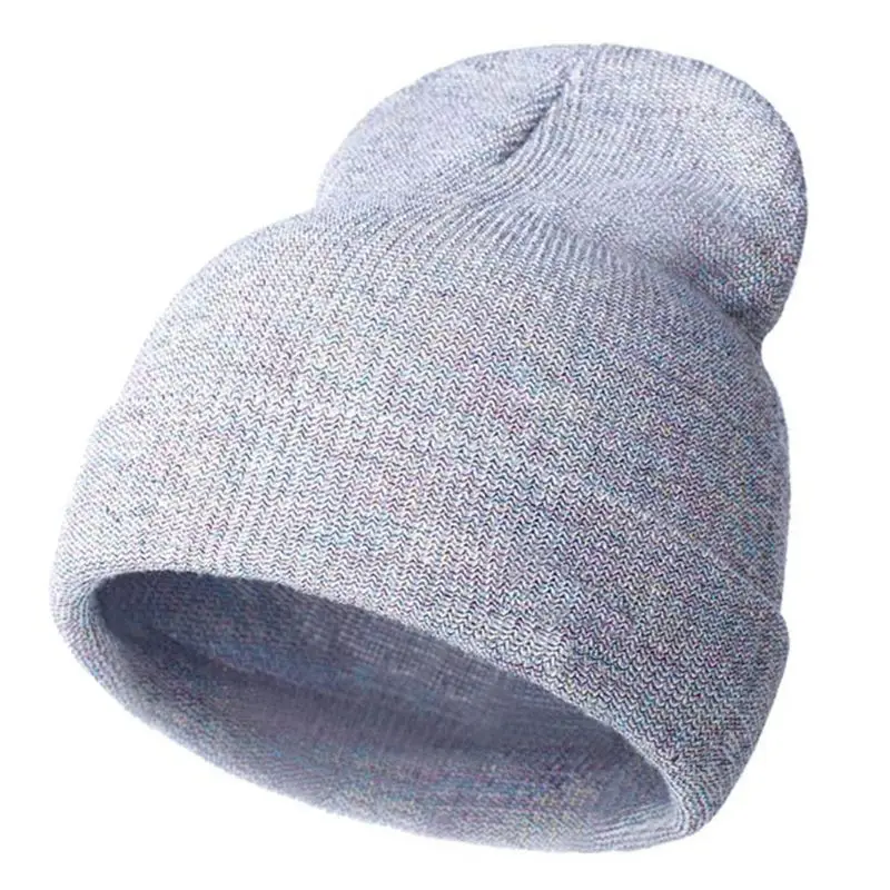 

Unisex Winter Warm Knitted Glitter Beanie Hat Metallic Colorful Thread Outdoor Breathable Ski Stretch Cuffed Skull Cap