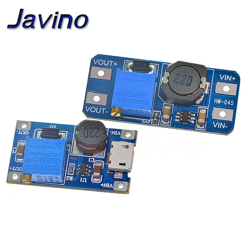 5 шт. Повышающий Модуль MT3608 DC 2 а с MICRO USB в 24 до В 9 12 28 в|Регуляторы