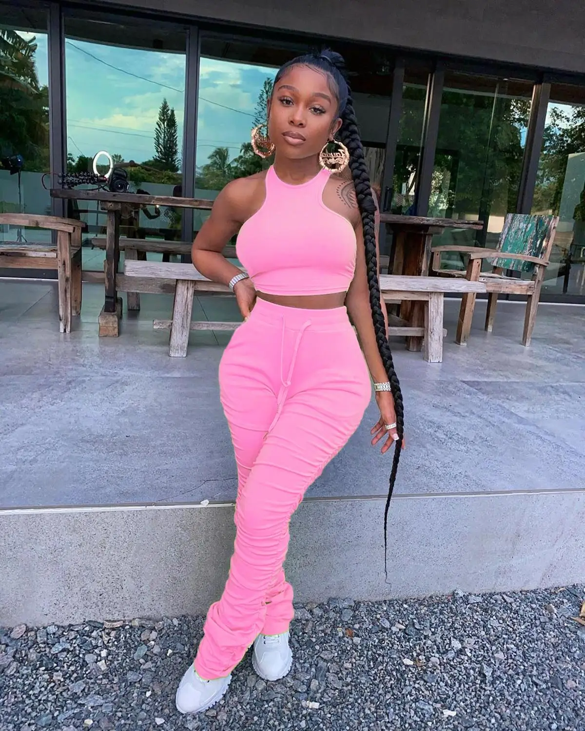 Комплект из 2 предметов женская одежда леггинсы домашняя летняя комплект