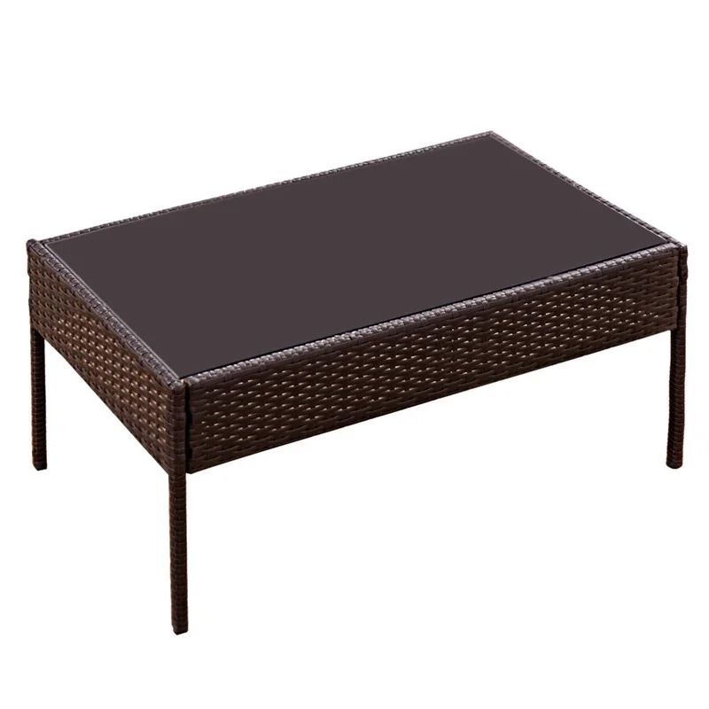 4 шт патио ротанга плетеная мебель набор столы и стулья садовая HW54690 |