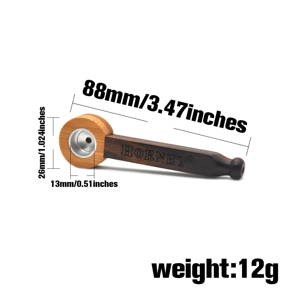 HORNET карманная деревянная травяная табачная трубка ручной работы с лесистой