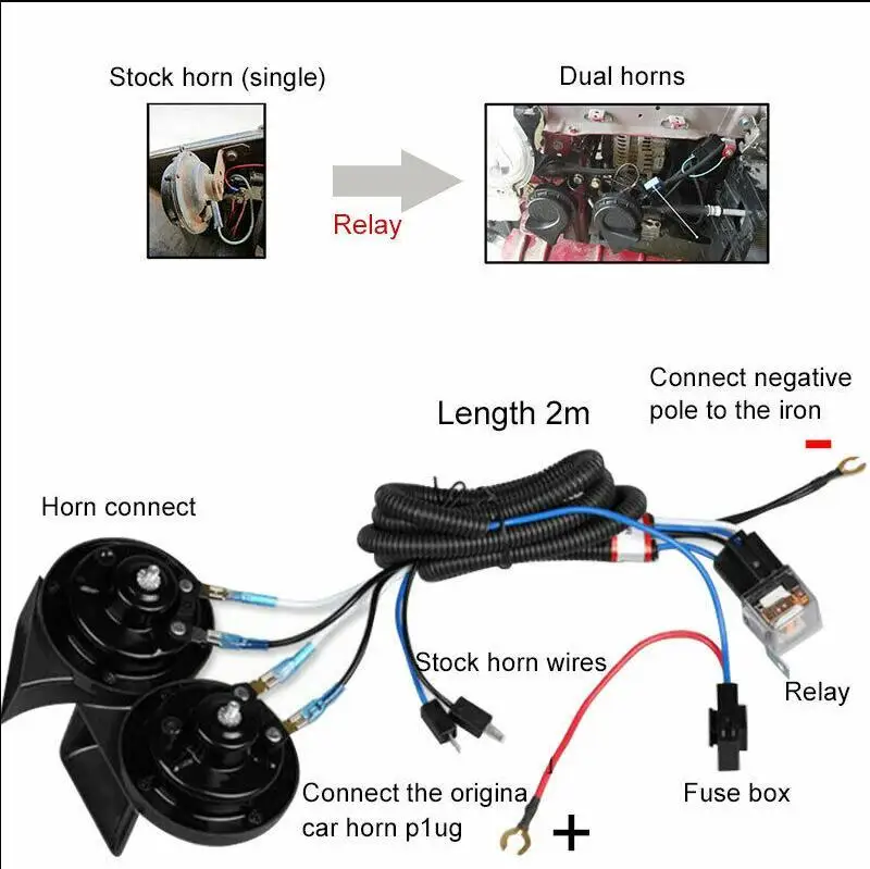 12V 80A автомобильное реле звукового сигнала Набор монтажной схемы универсальные