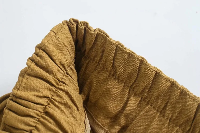 

Toppies Summer Suit Pants Rolled Hem High Waist Pants Woman Trousers Leisure Clothes 2021 Ankle Length