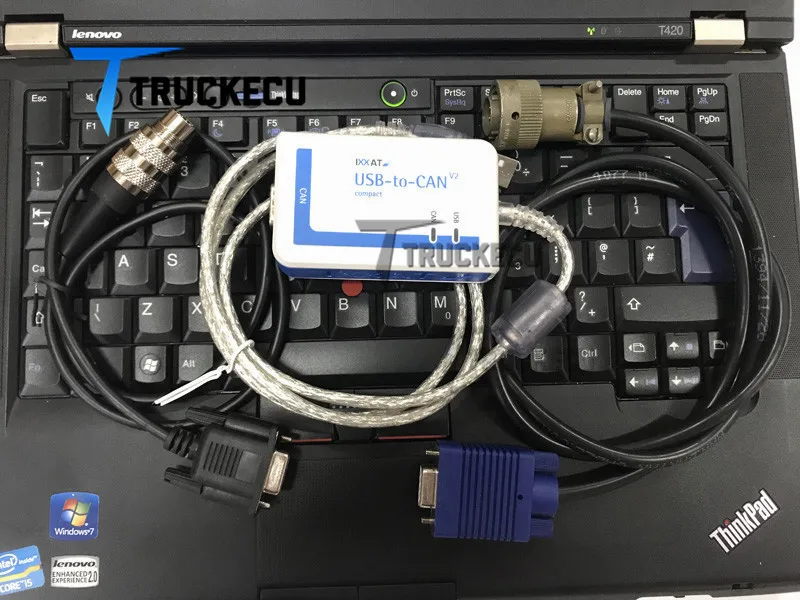 FOR MTU USB-to-CAN V2 FOR MTU DiaSys 2.71 USB Dongle +MTU MDEC ECU4 test Cable+MUT ADEC ECU7 Diagnostic Cable
