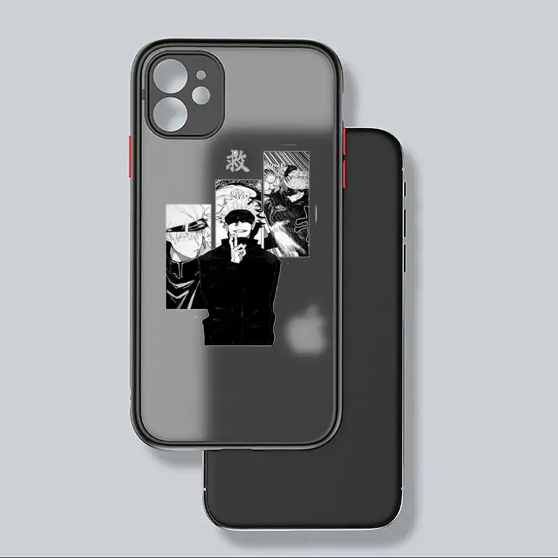 

Jujutsu Kaisen Anime Cartoon Phone Case For iphone 12 11 8 7 plus mini x xs xr pro max matte transparent cover