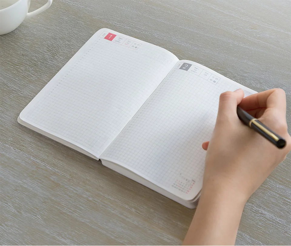 Xiaomi Mijia Youpin kinbor year-round notebook A5A6 mouth Bachuan paper calendar hand account stationery plan schedule