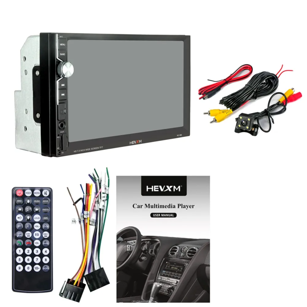 

For car 7 inch Bluetooth MP5 player hands-free double ingot MP3 d machine mobile phone interconnection With Camera