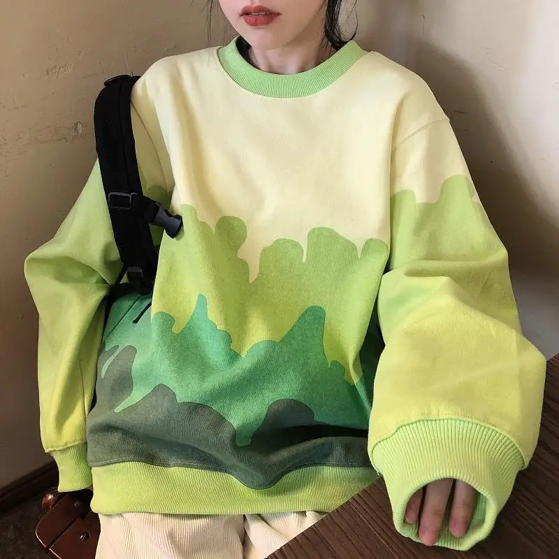 

Autumn and Winter New Ghost Horse Girls' Sweater Women's Korean Style Loose Long Sleeve Round Neck Pullover Student Casual Top