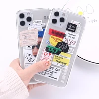 fashion retro code label phone cases for iphone 13 12 mini 11 pro xs max x xr 7 8 plus se 2020 soft tpu protective back cover
