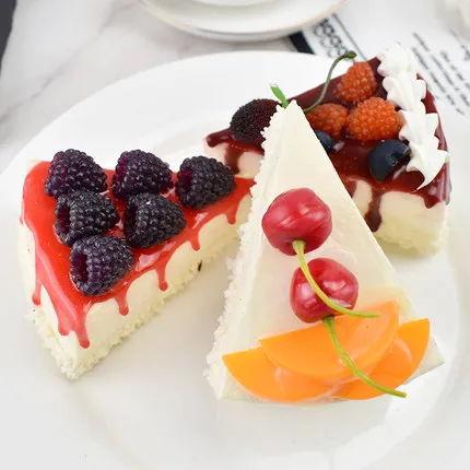 6 шт. кухонные искусственные фруктовые торты десерт украшения для еды фотография