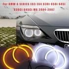 Светодиодный SMD хлопковый светильник Switchback Angel Eye Halo Ring DRL Kit для BMW 6 серии E63 E64 630i 650i 645i 650Ci 645Ci M6 2004-2007