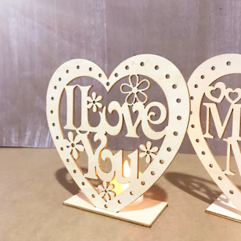 Деревянные Свадебные украшения светильник свадебное украшение Мистер и миссис