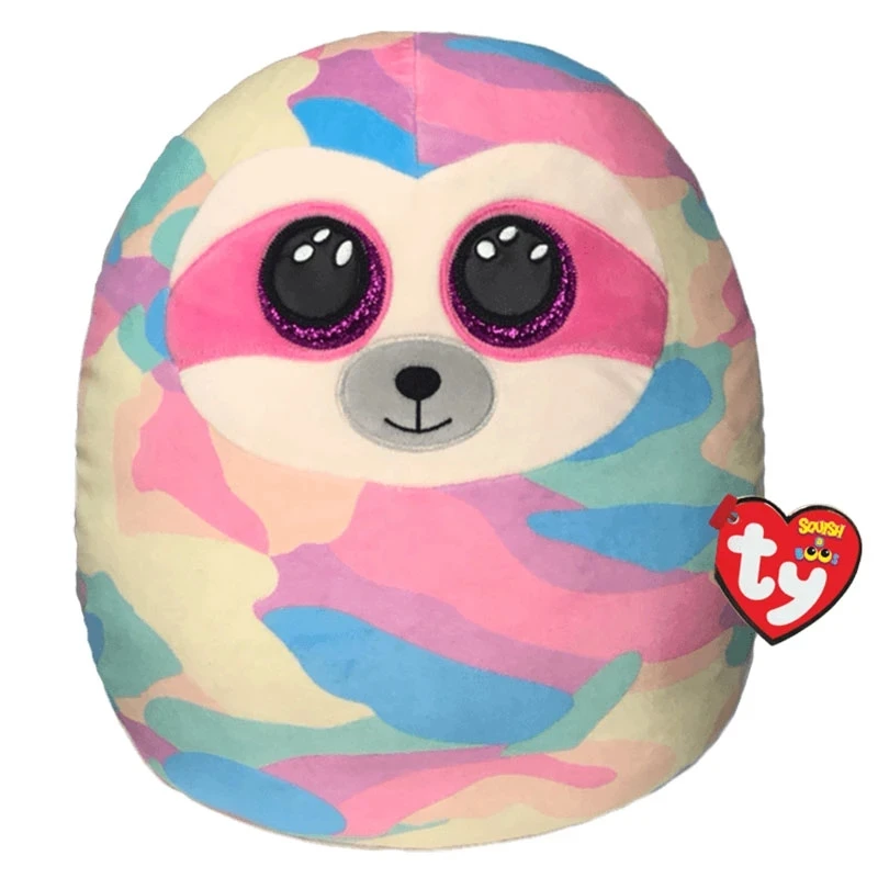 

New 20cm Ty Big Eyes Beanie Cooper The Pastel Sloth Plush Stuffed Pillow Animal Collectible Toy Boy Girl Birthday Gift