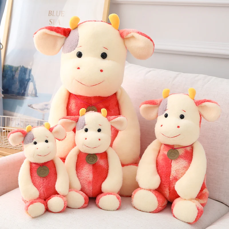 

Nice New Hot Cute Animal Cartoon Cows Stuffed Plush Toy Kawaii Cattle Comfortable Soft Children Birthday Present Christmas Gift